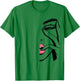 Beautiful Lady Face Makeup Women Face Line Art Eyes Lip T-Shirt - T-Shirt | Irish Green
