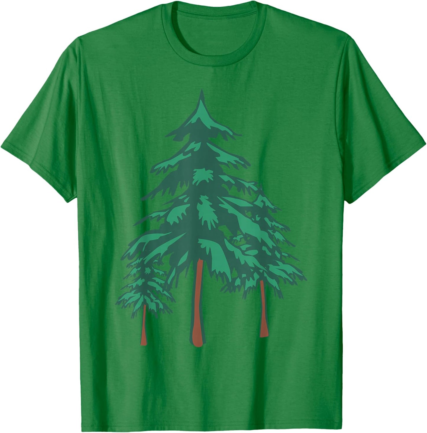 Evergreen Pine Tree Forest Camping Gift Nature Lovers T-Shirt - T-Shirt | Irish Green