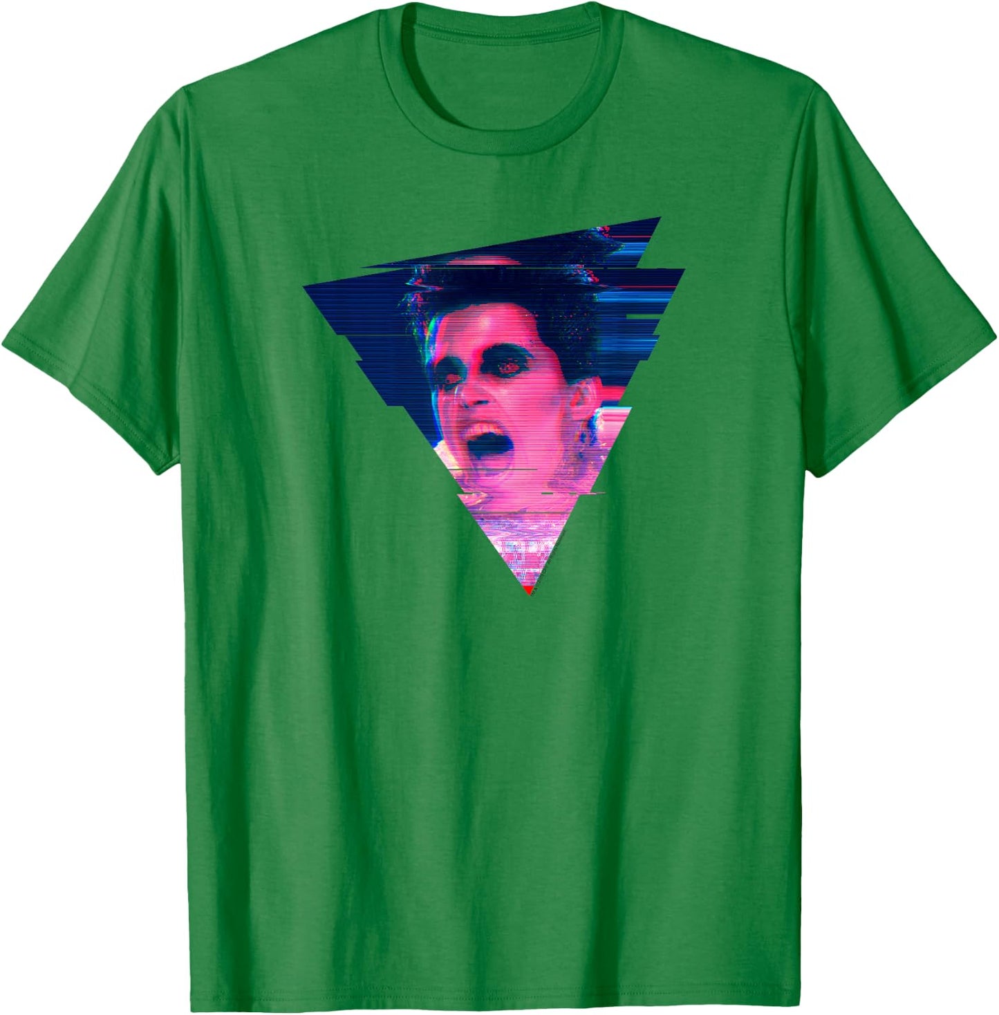 Ghostbusters Gozer Glitch Colorful Graphic Retro Movie T-Shirt - T-Shirt | Irish Green