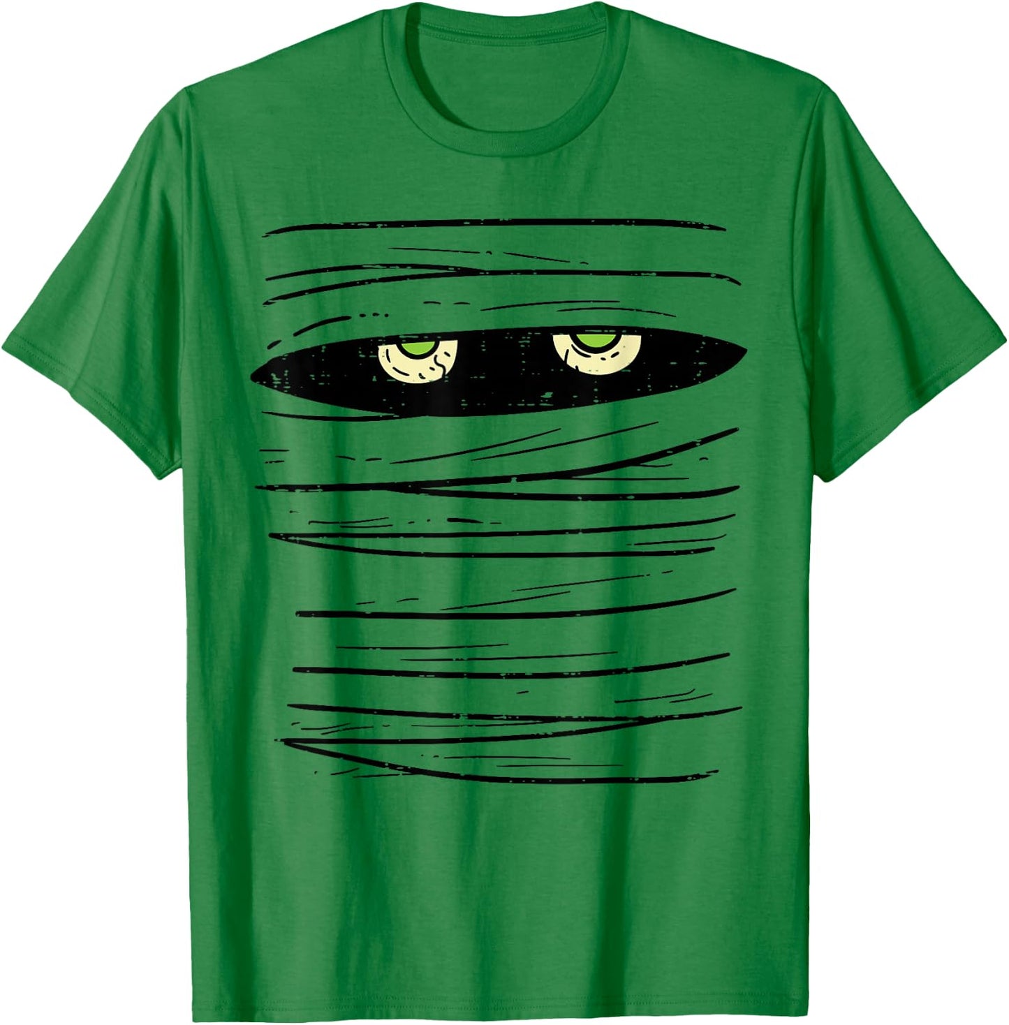 Mummy Wrap Eyes Costume Funny Scary Halloween Men Women Kids T-Shirt - T-Shirt | Irish Green