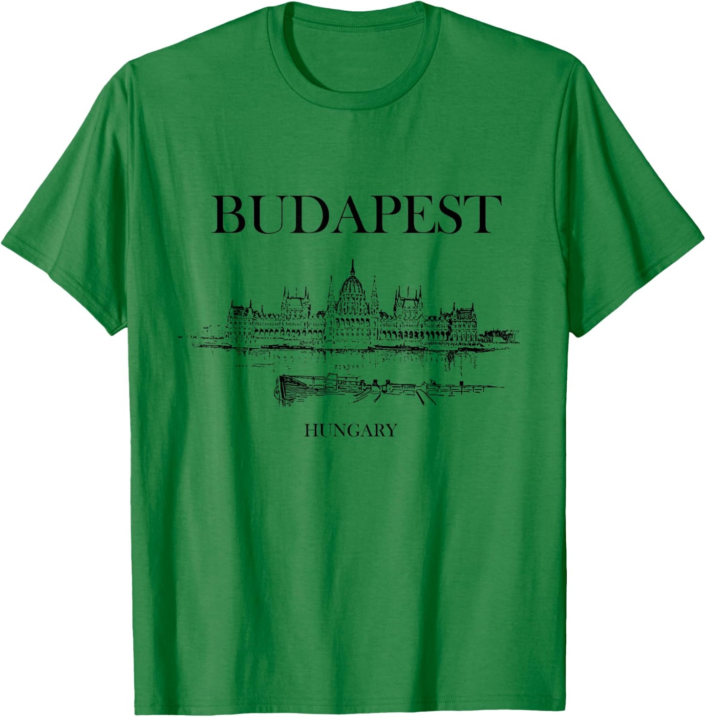 Budapest Hungary Vintage Souvenir T-Shirt - T-Shirt | Irish Green