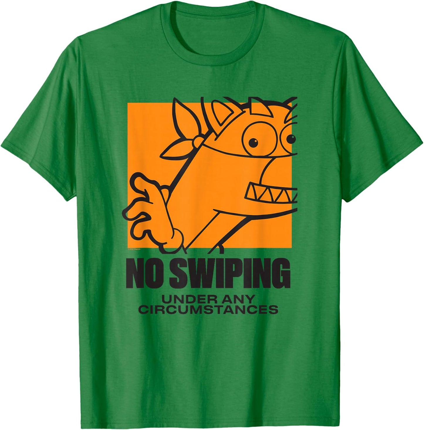 Dora the Explorer No Swiping Under Any Circumstances T-Shirt - T-Shirt | Irish Green