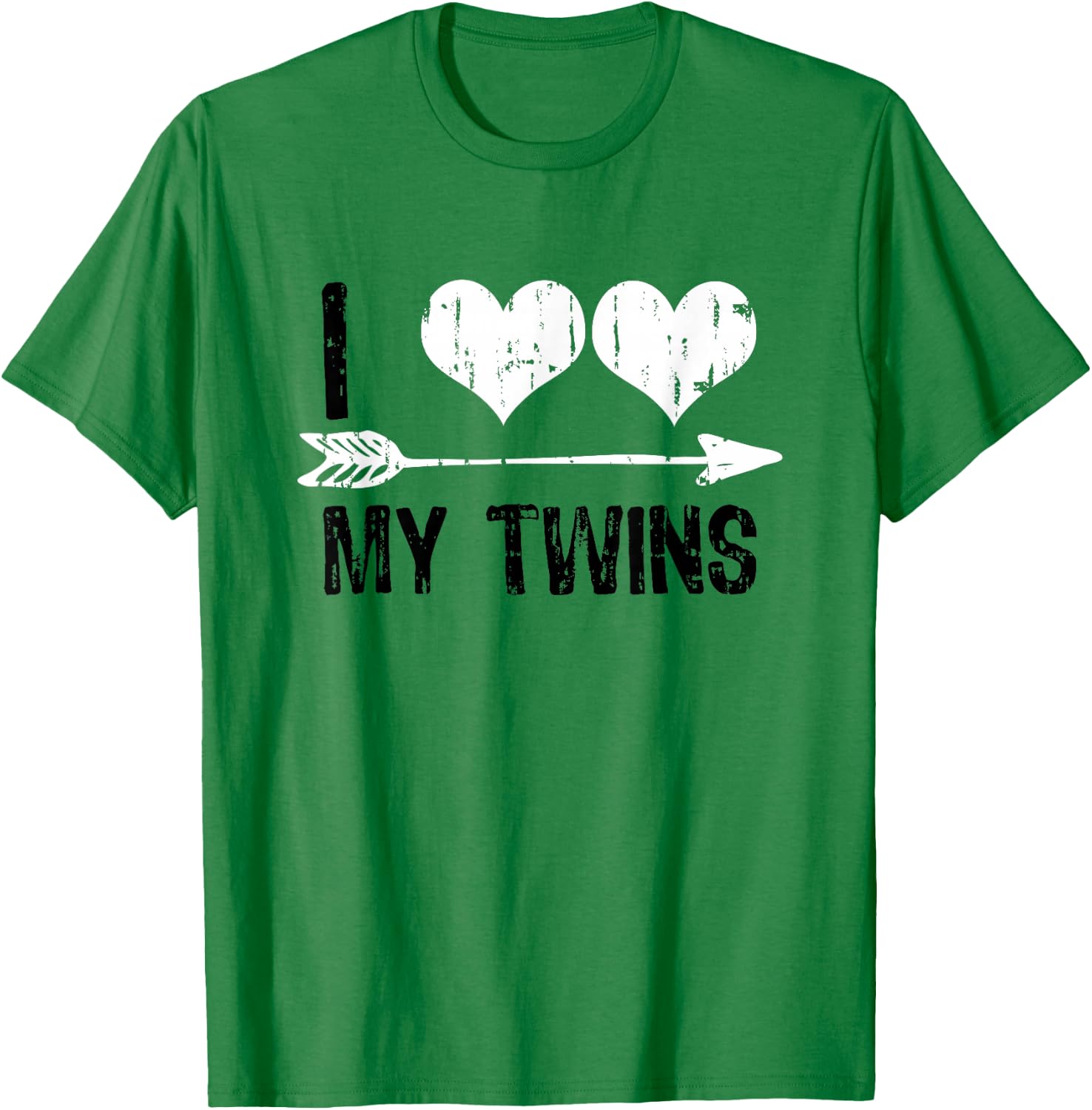 I Heart My Twins Valentine's Day T-Shirt - T-Shirt | Irish Green