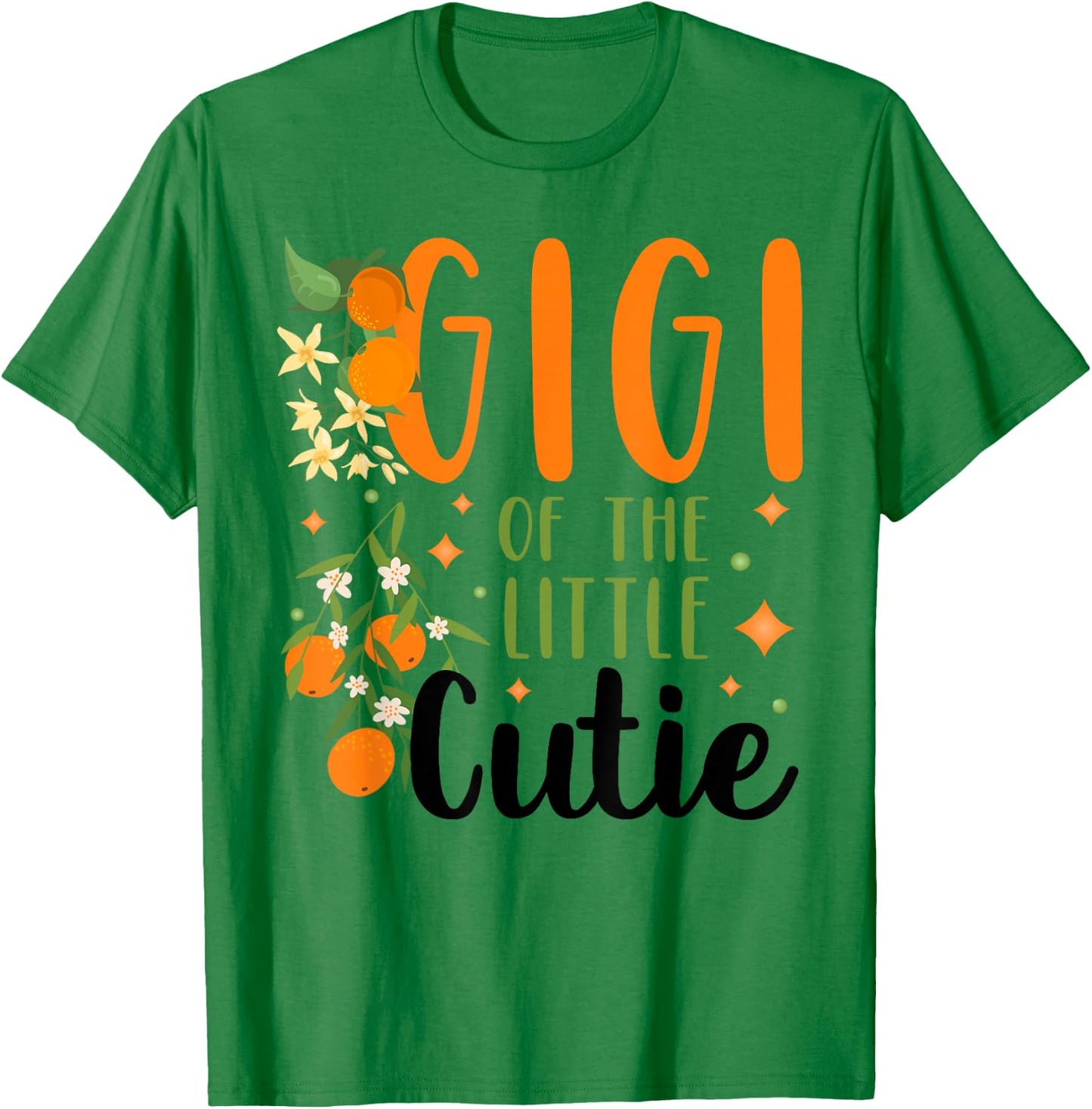 Gigi Little Cutie Baby Shower Orange 1st Birthday Party T-Shirt - T-Shirt | Irish Green