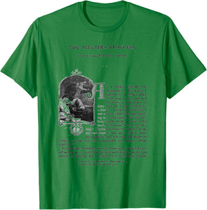 The Pilgrim's Progress John Bunyan First Page T-Shirt - T-Shirt | Irish Green