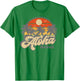 Aloha Hawaii Hawaiian Island Palm Surfboard Beach Surf retro T-Shirt - T-Shirt | Irish Green