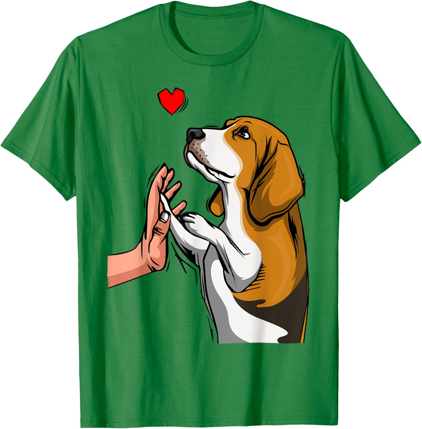 Beagle Love Dog Women Girls T-Shirt - T-Shirt | Irish Green