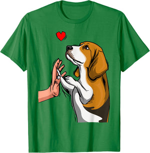 Beagle Love Dog Women Girls T-Shirt - T-Shirt | Irish Green