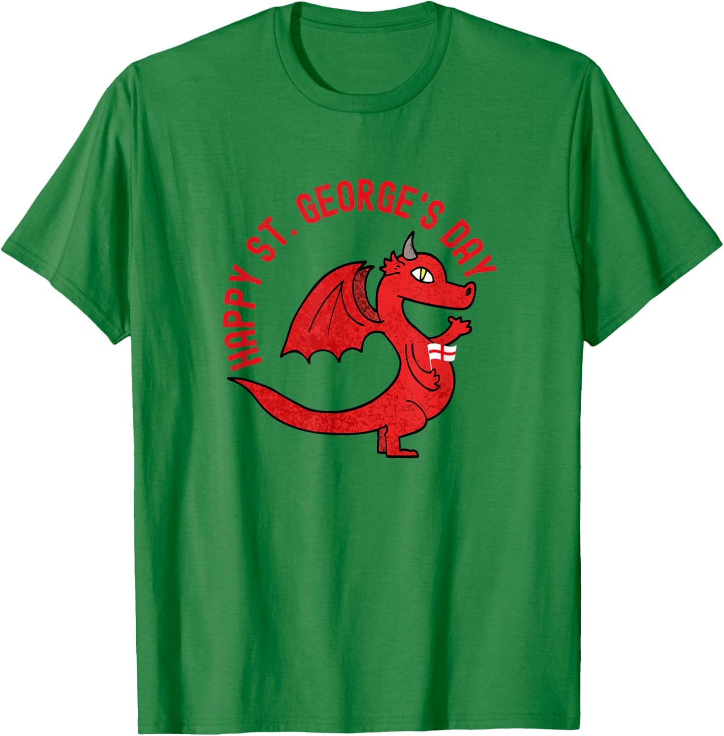 St George's Day Kids England Flag Dragon Saint T-Shirt - T-Shirt | Irish Green