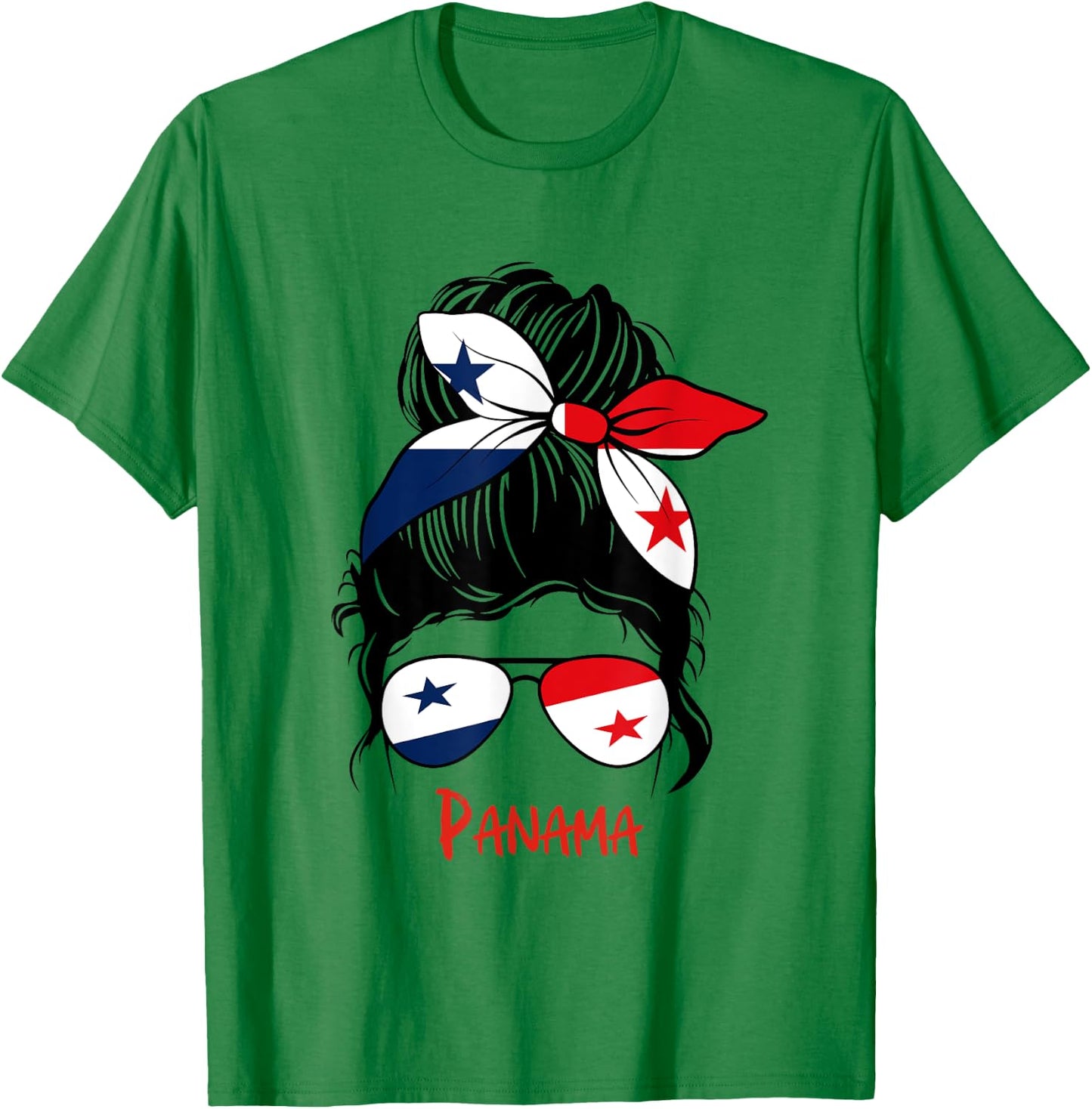 Panamanian Girl Panama Chica Panameña flag T-Shirt - T-Shirt | Irish Green