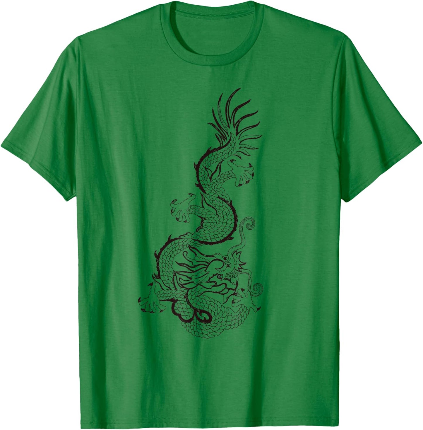 Traditional Korean Dragon Drawing T-Shirt - T-Shirt | Irish Green