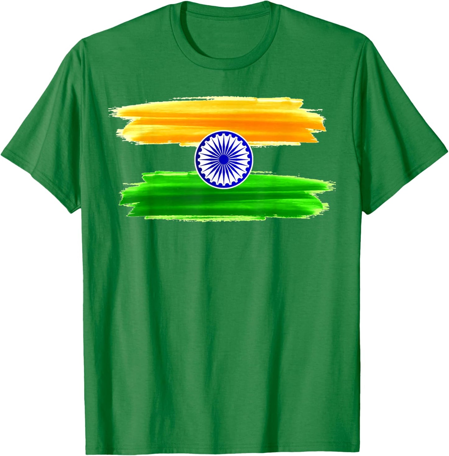 India Independence Day 15 August 1947 Indian Flag Patriotic T-Shirt - T-Shirt | Irish Green