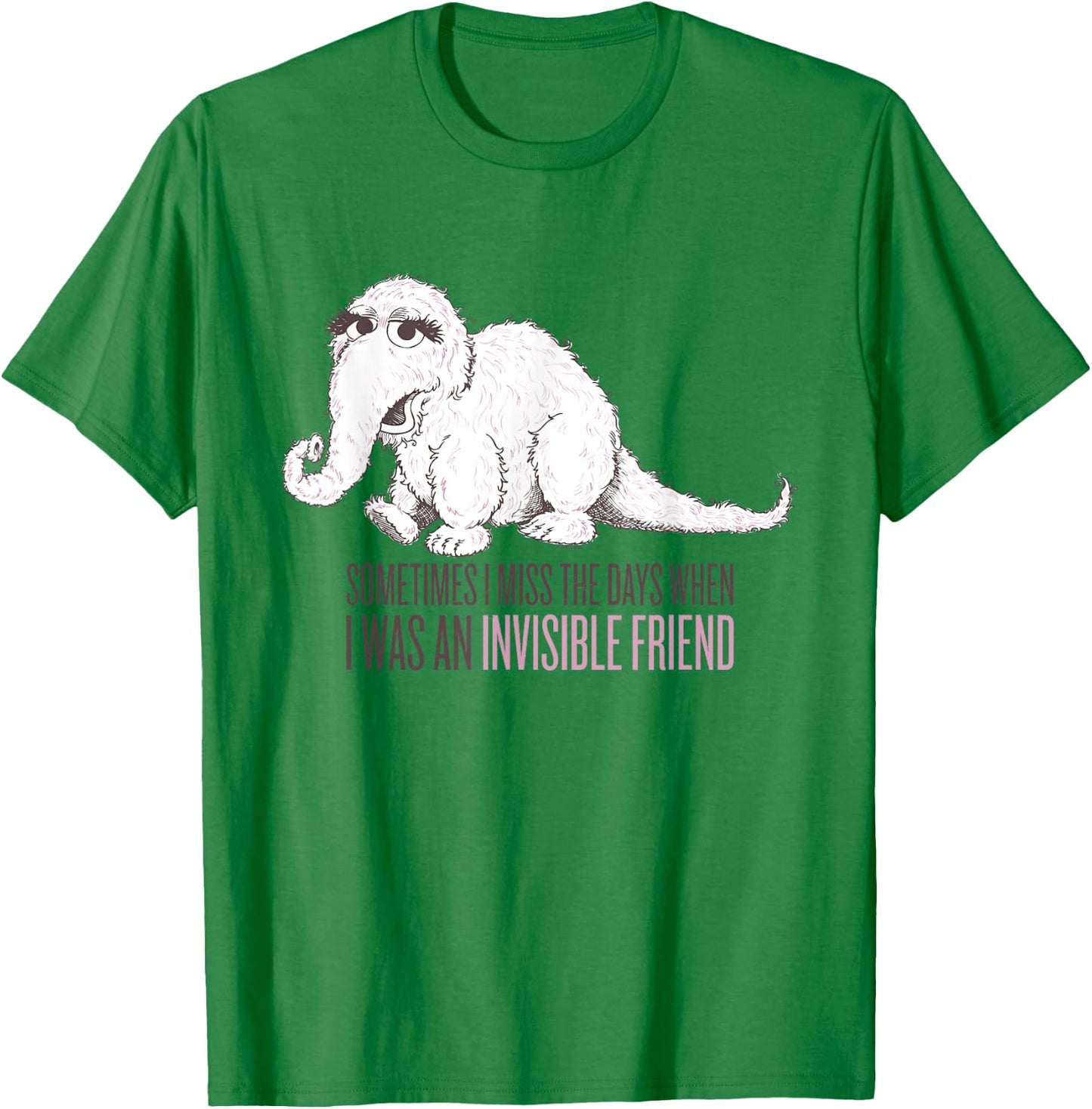 Sesame Street Snuffleupagus Sometimes I Miss The Days T-Shirt - T-Shirt | Irish Green