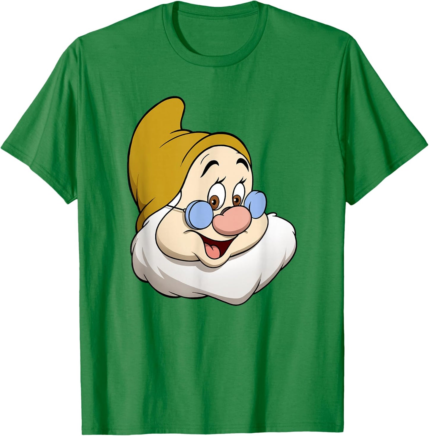 Disney Snow White And The Seven Dwarfs Doc Big Face T-Shirt - T-Shirt | Irish Green