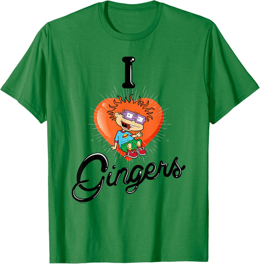 Rugrats Chucky I Love Gingers T-Shirt - T-Shirt | Irish Green