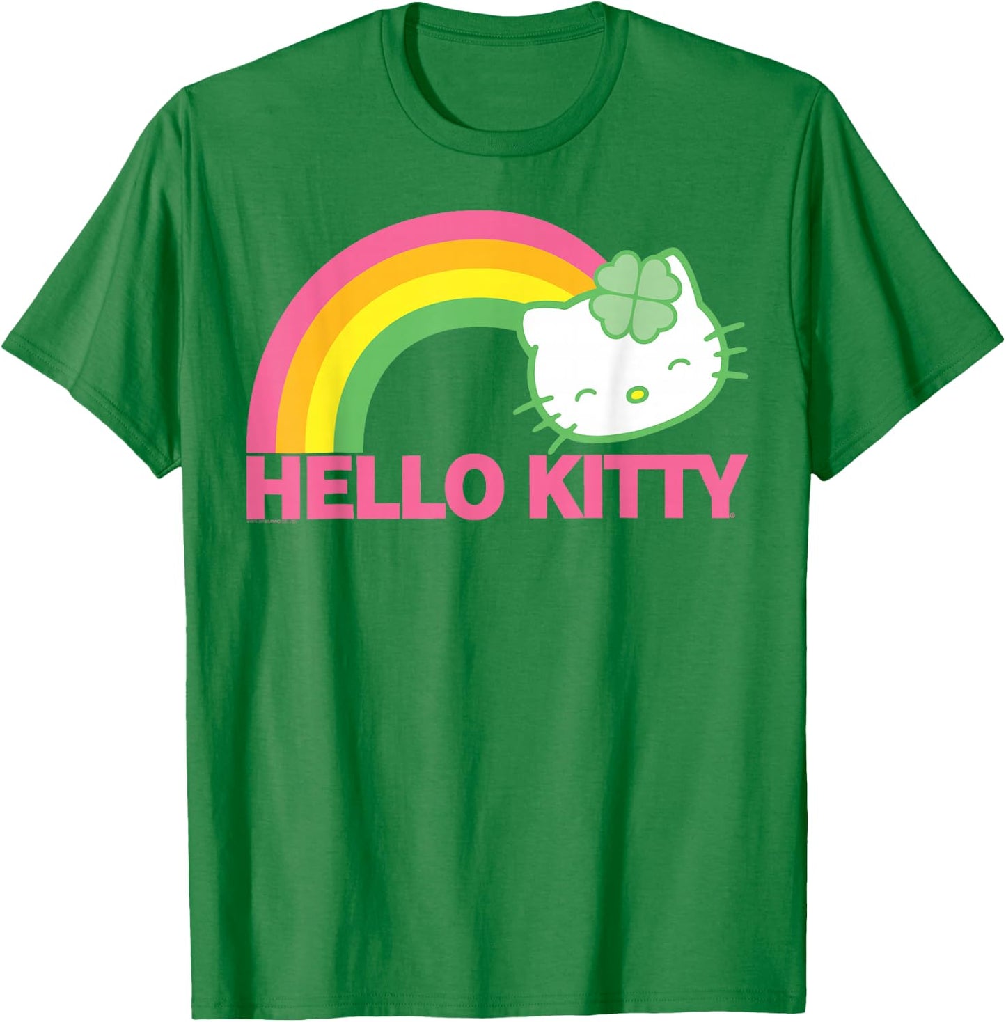 Hello Kitty St. Patrick's Rainbow Shirt T-Shirt - T-Shirt | Irish Green