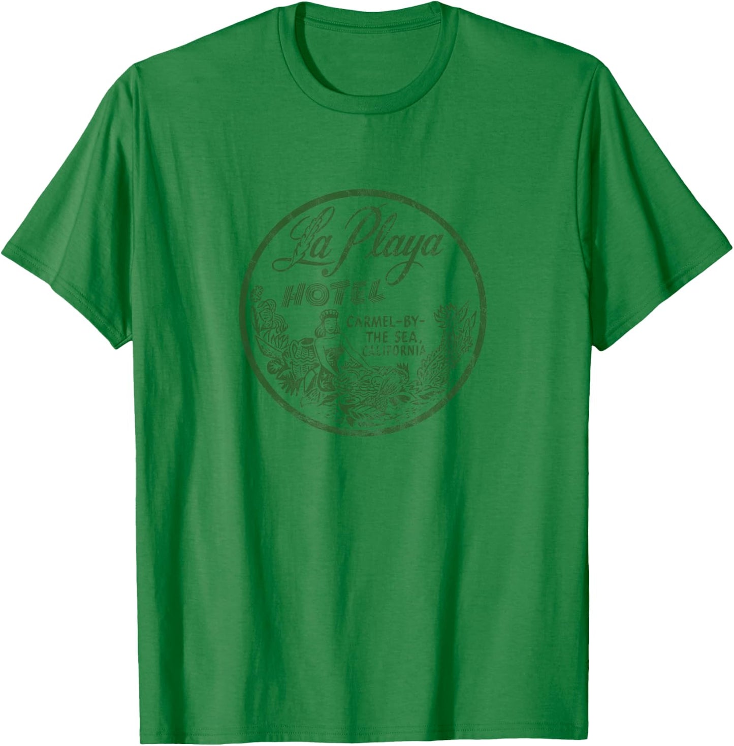 Carmel by The Sea California Vintage Hotel Advertising T-Shirt - T-Shirt | Irish Green