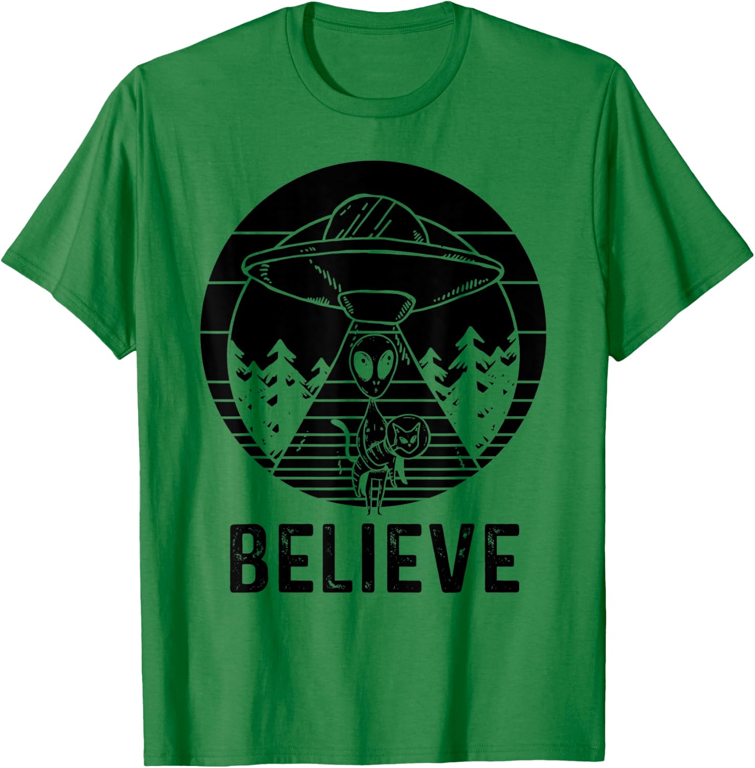 Alien Believe - Alien Shirt Gift Alien Believer T-Shirt - T-Shirt | Irish Green