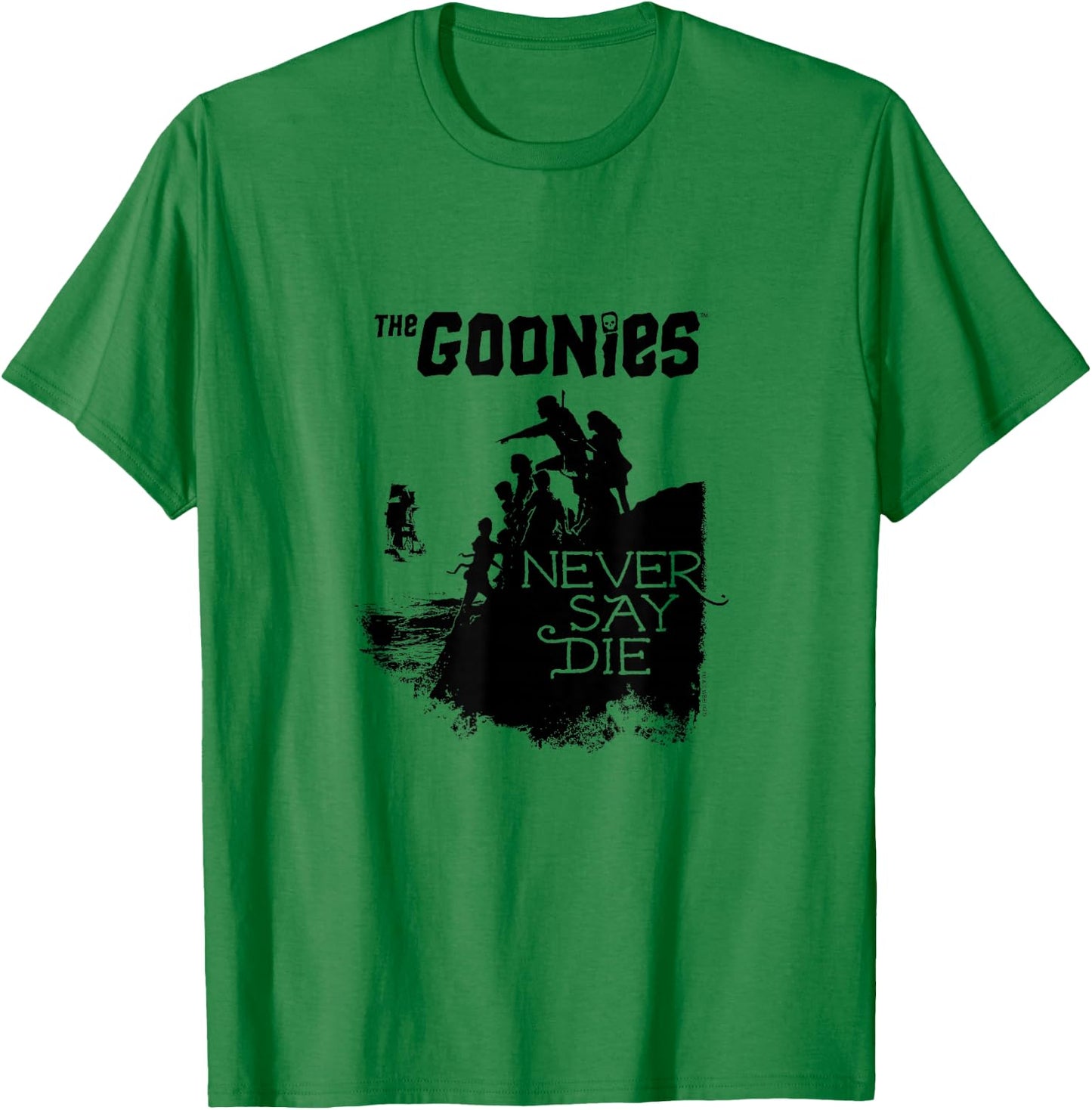 The Goonies Group Silhouette Coast T-Shirt - T-Shirt | Irish Green