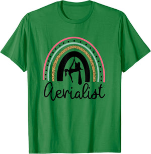 Aerialist Silks Rainbow Dance Design / Aerial Silk Dancer T-Shirt - T-Shirt | Irish Green
