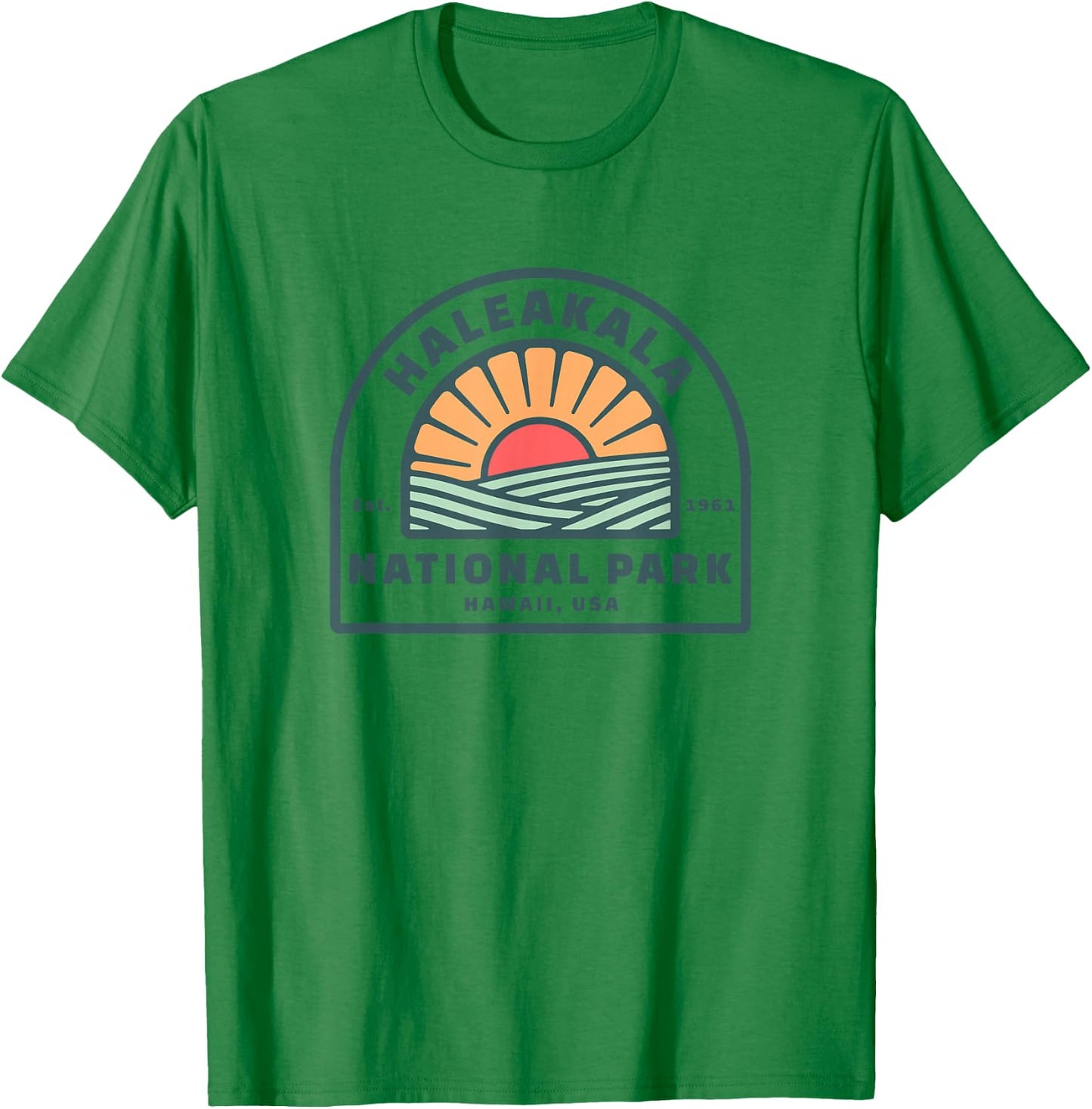 Family Vacation Design - Retro Haleakala National Park T-Shirt - T-Shirt | Irish Green