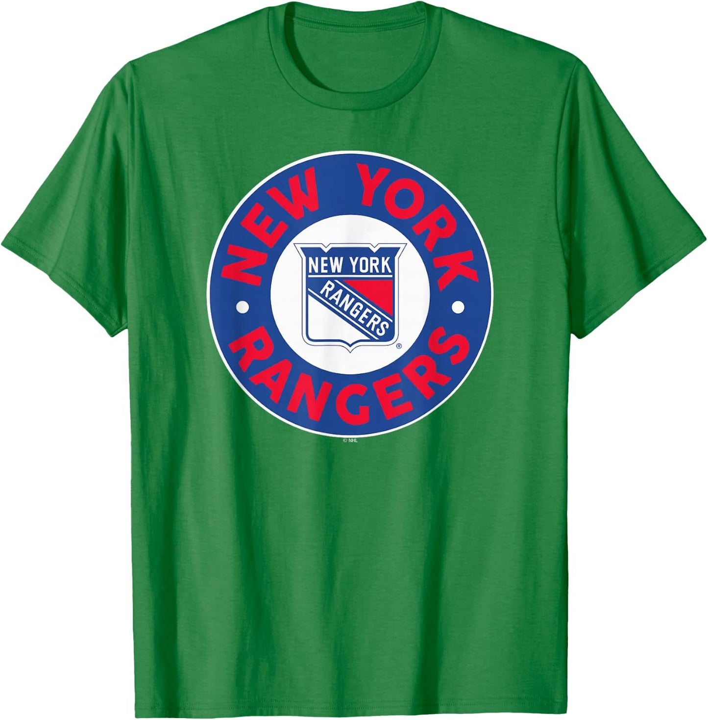 New York Rangers Symbol Gray Officially Licensed T-Shirt - T-Shirt | Irish Green