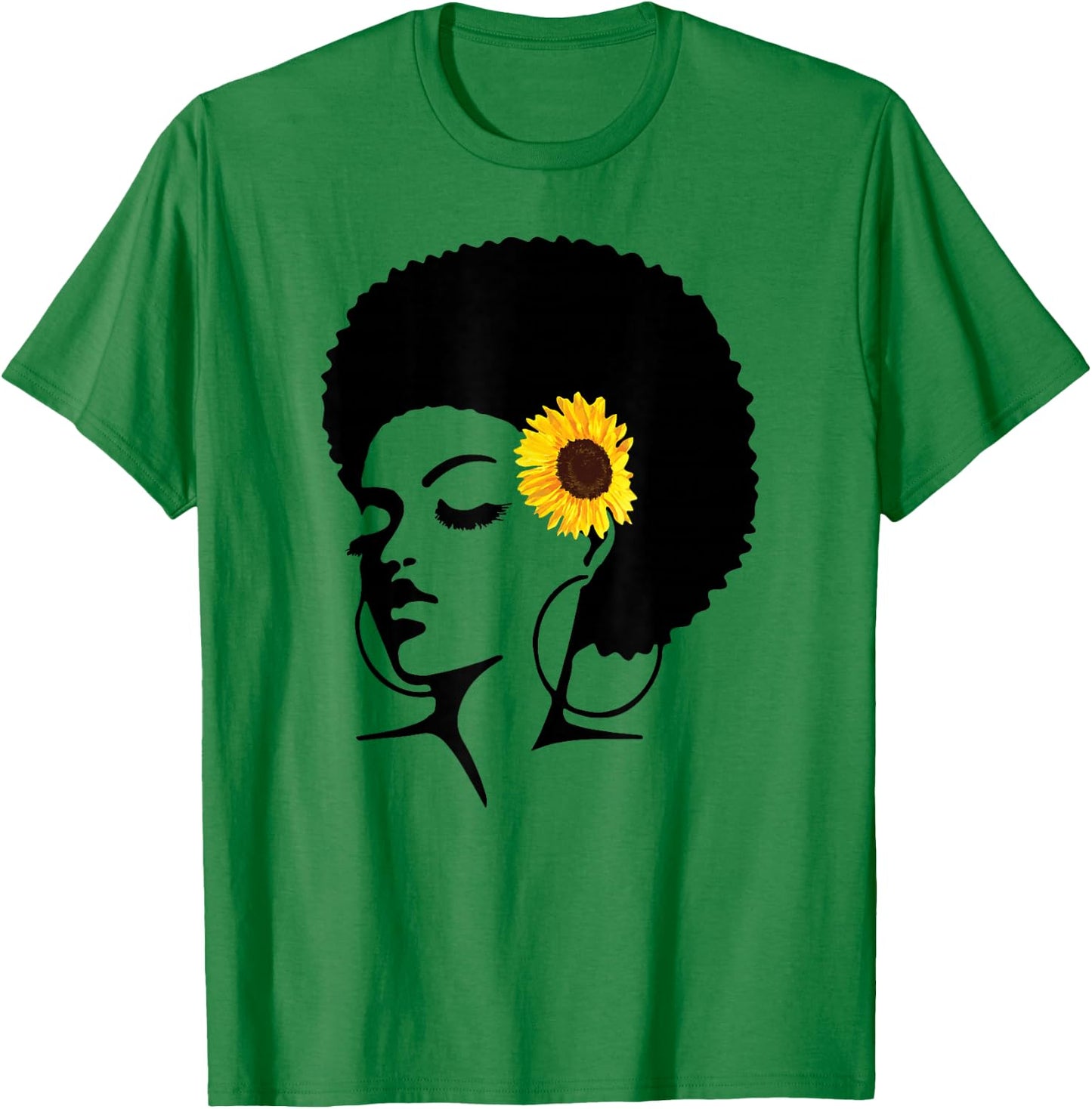 Juneteenth Shirts Women Afro Natural Black Hair Kind Pride T-Shirt - T-Shirt | Irish Green