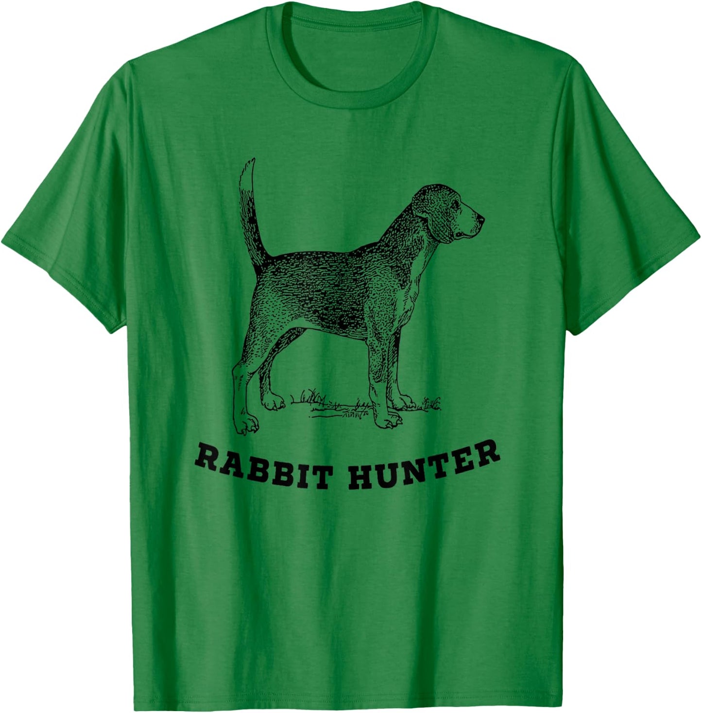 Rabbit Hunter Beagle Dog Chasing Tail Hunting Cottontail Men Women T-Shirt - T-Shirt | Irish Green