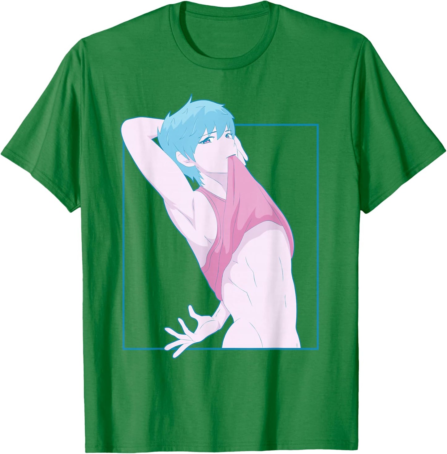 Femboy Anime Boy Aesthetic Crossdressing Yaoi Pastel T-Shirt - T-Shirt | Irish Green