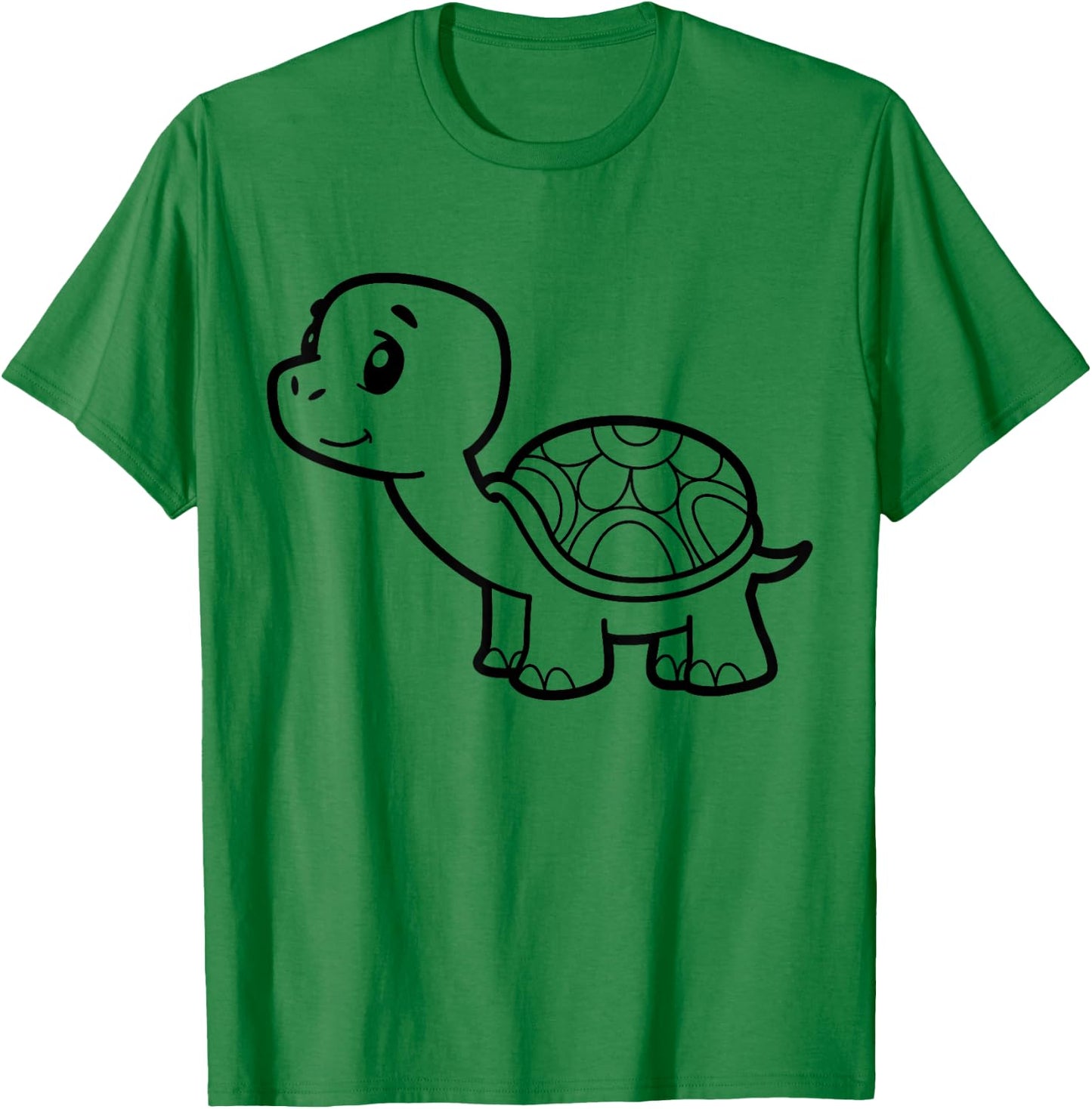 Cute turtle to paint and colour for children T-Shirt - T-Shirt | Irish Green