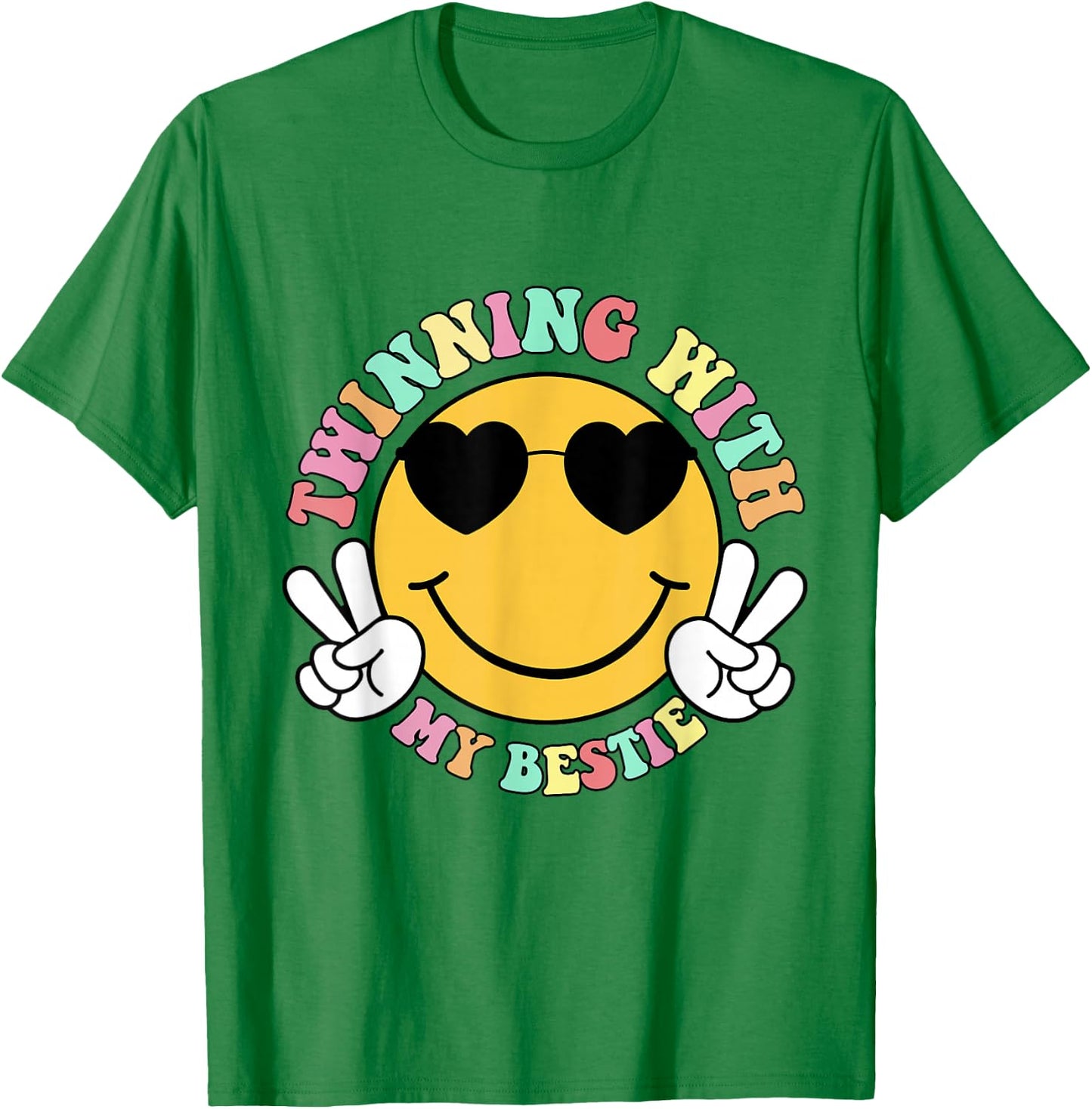 Twinning With My Bestie Girls Kids Matching Bestfriend BFF T-Shirt - T-Shirt | Irish Green