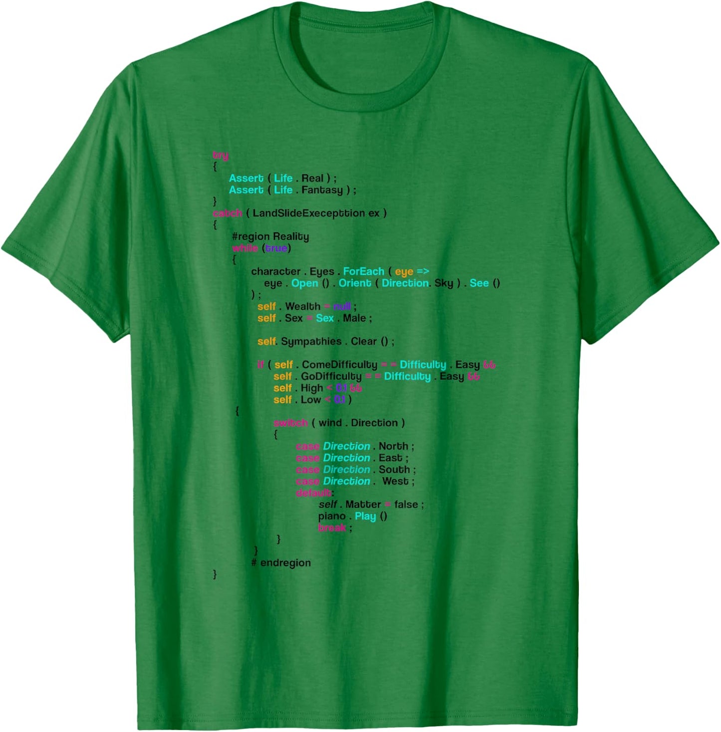 Assert Code Programmer Software Developer Nerd Computer T-Shirt - T-Shirt | Irish Green