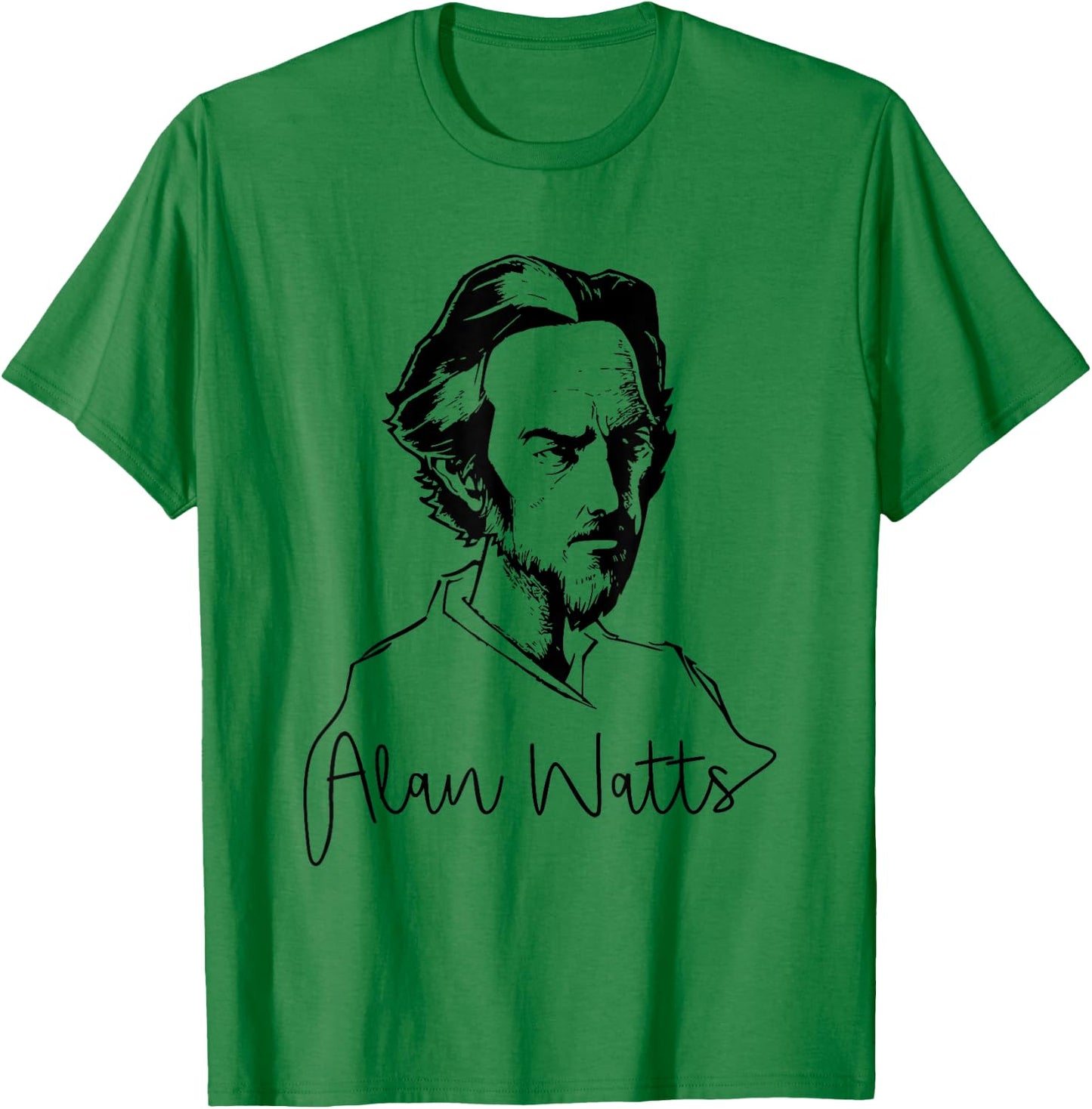 Zen Buddhist Philosopher Alan Watts T-Shirt - T-Shirt | Irish Green