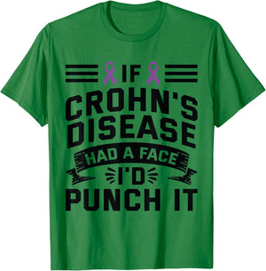 If Crohns Had Face Punch It - Crohns Disease Awareness T-Shirt - T-Shirt | Irish Green