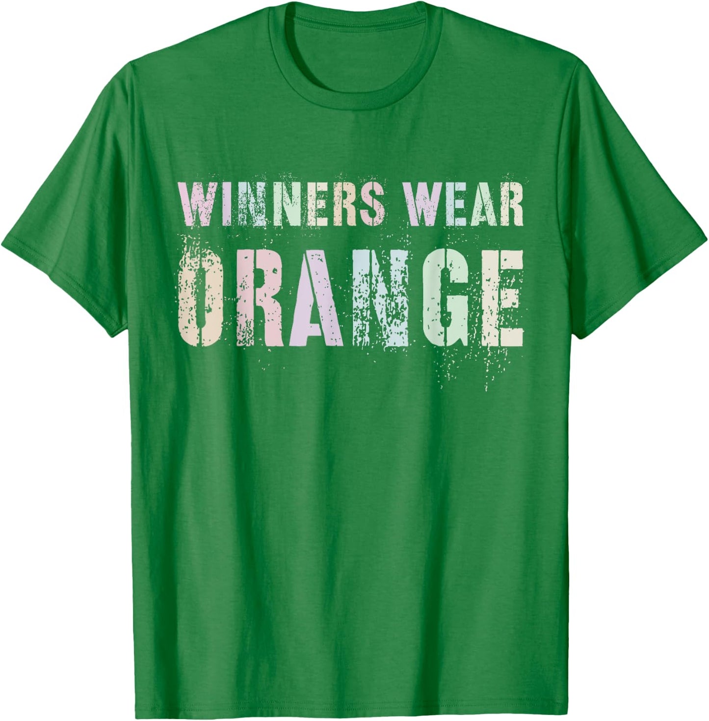 WINNERS WEAR ORANGE Summer Camp Team Color War Game Event Women Kids T-Shirt - T-Shirt | Irish Green