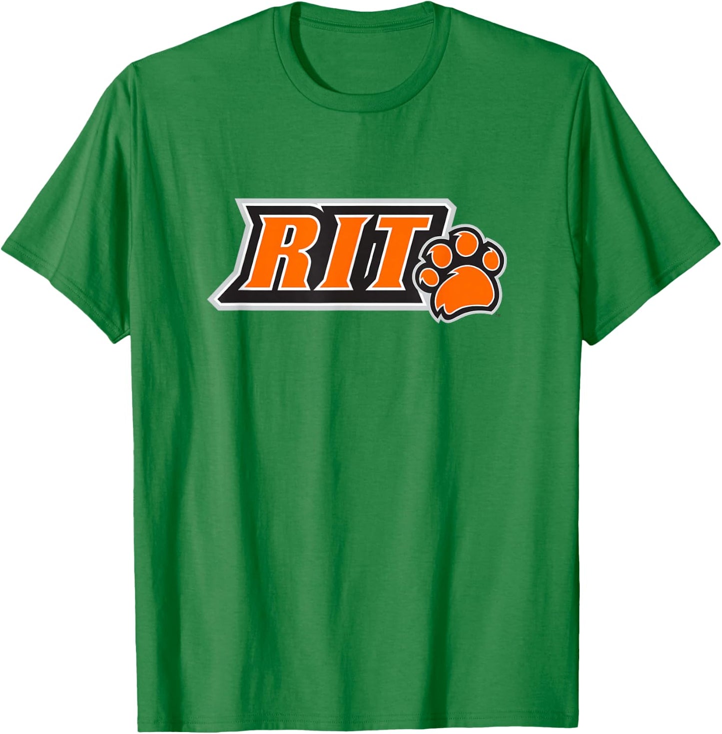 Rochester Institute of Technology RIT Tigers Paw Logo T-Shirt - T-Shirt | Irish Green