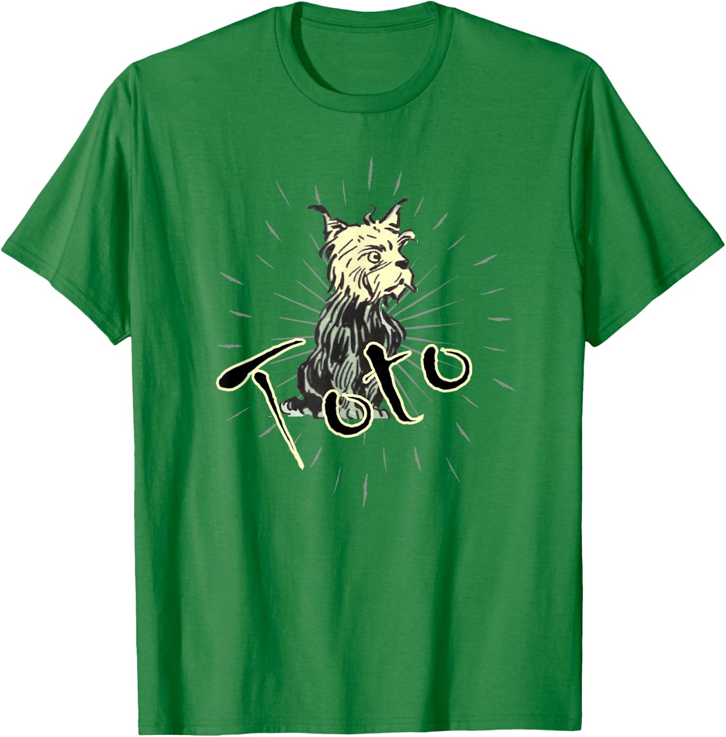 Toto Wizard of Oz, Cute Smart Famous Cairn Terrier Dog Art T-Shirt - T-Shirt | Irish Green