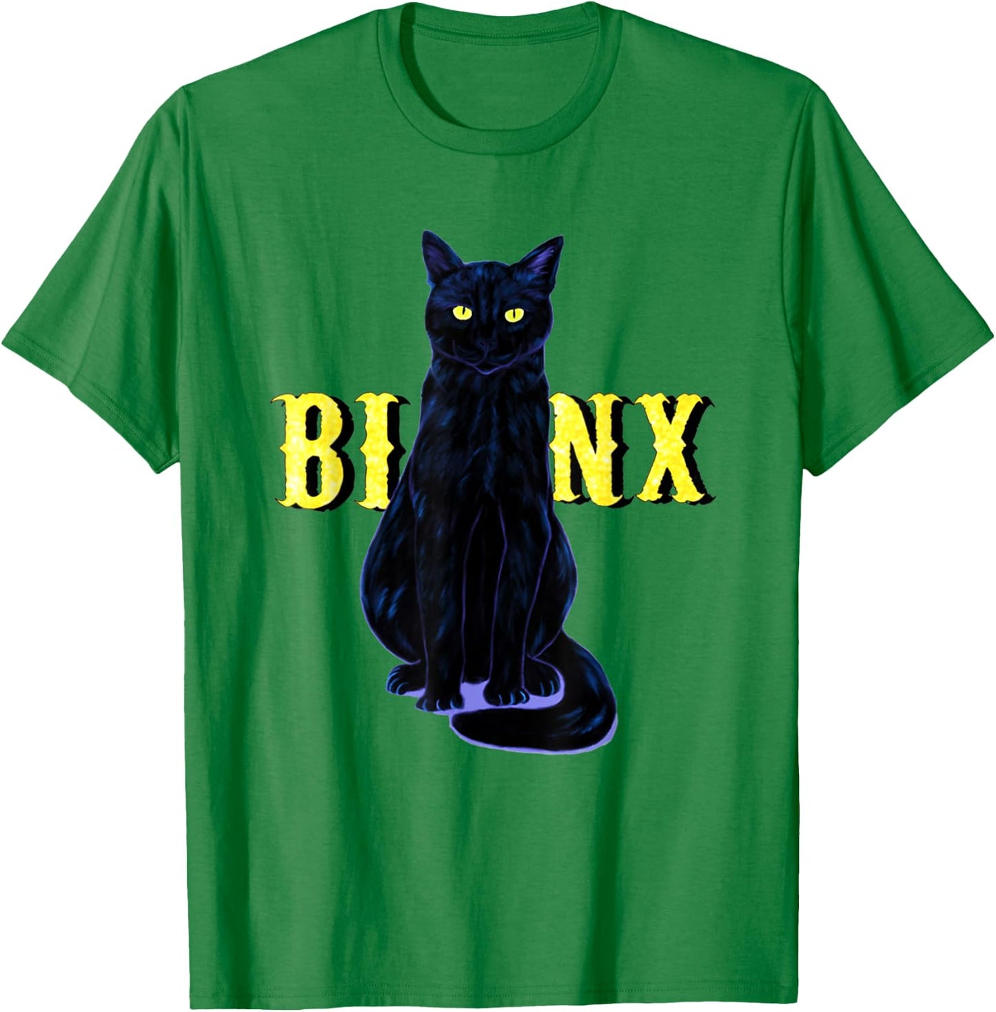 Black Cat Binx Halloween Gifts Party T-Shirt - T-Shirt | Irish Green