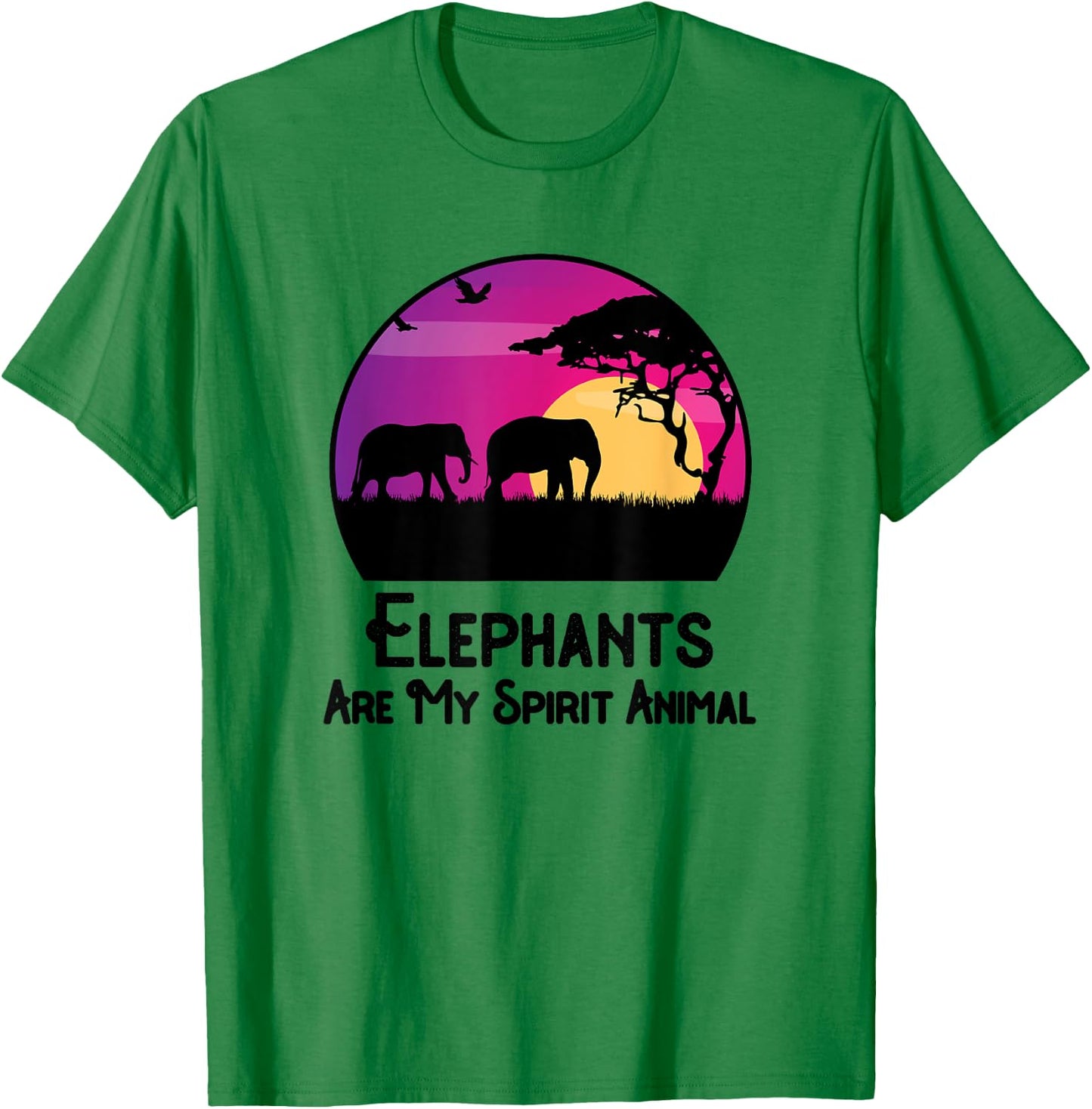 Elephants Are My Spirit Animal Elephant Lovers T-Shirt - T-Shirt | Irish Green