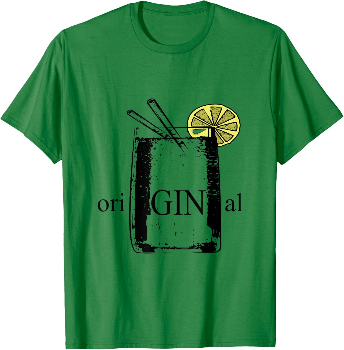 OriGINal Gin and Tonic Shirt Funny Longdrink Pun T-Shirt - T-Shirt | Irish Green