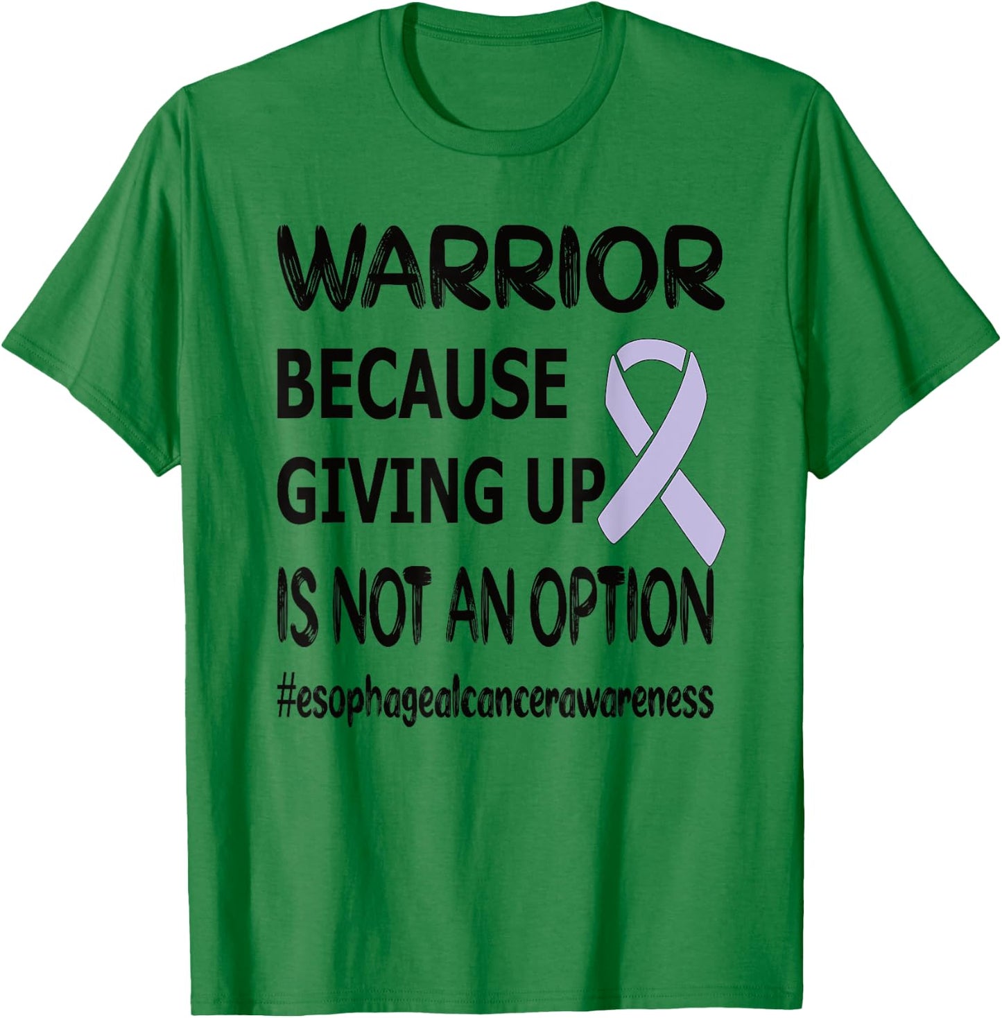 Esophageal Cancer Warrior Periwinkle Ribbon Cancer Survivor T-Shirt - T-Shirt | Irish Green