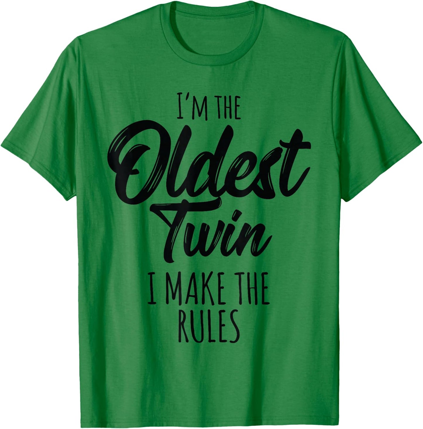 Twins Shirt Matching Birthday Sibling Oldest Twin T-Shirt - T-Shirt | Irish Green