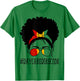 Daycare Director African Women Messy Bun Black History Month T-Shirt - T-Shirt | Irish Green