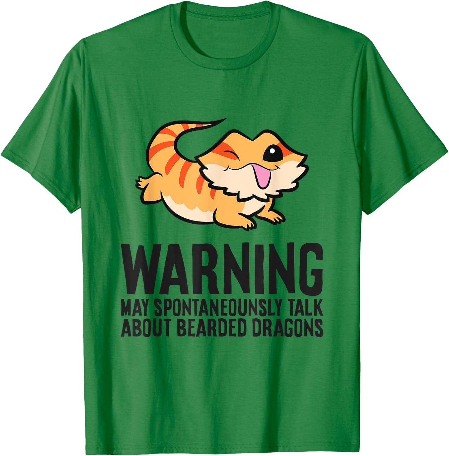 Warning May Spontaneously Talk About Bearded Dragons T-Shirt - T-Shirt | Irish Green