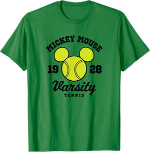 Disney - Mickey Varsity Tennis 1928 T-Shirt - T-Shirt | Irish Green