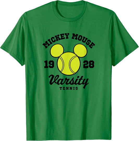 Disney - Mickey Varsity Tennis 1928 T-Shirt - T-Shirt | Irish Green