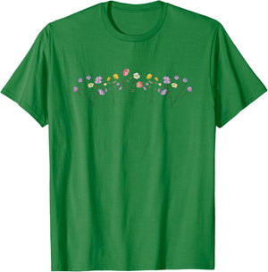 Vintage Inspired Botanical Flower Gardener Naturalist Flower T-Shirt - T-Shirt | Irish Green