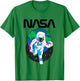 NASA Iconic Astronaut Over Earth Distressed Big Chest Logo T-Shirt - T-Shirt | Irish Green