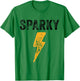 Electrician Funny Sparky Nickname Lightning Bolt Distressed T-Shirt - T-Shirt | Irish Green