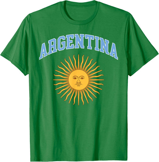 Sol De Mayo Argentina Flag Argentina Pride Design T-Shirt - T-Shirt | Irish Green
